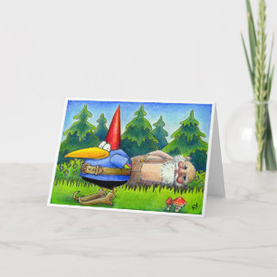 Carte de Noël Crow Gnome