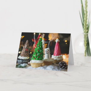 Carte de Noël Cupcakes