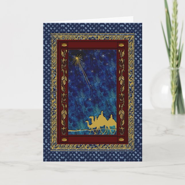 Carte de Noël customisée de trois sages (Devant)