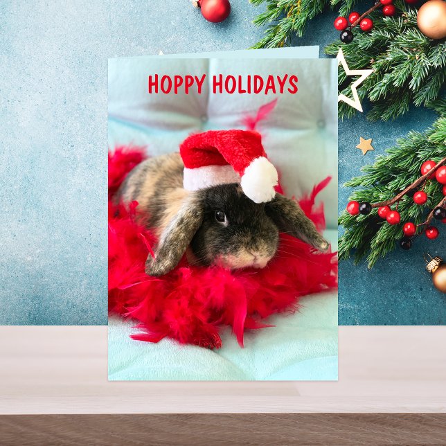 Carte de Noël Cute Holland Lop Bunny (Créateur téléchargé)