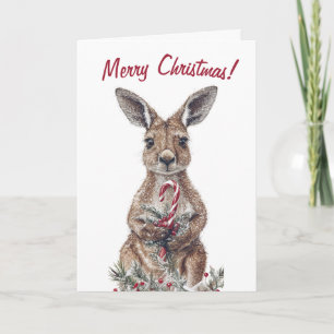 Carte de Noël Cute Kangaroo