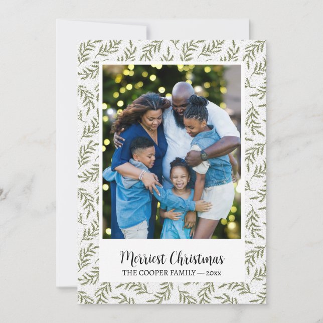 Carte de Noël Cypress Fête personnalisée (Devant)