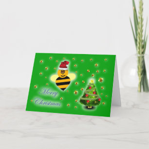 Carte de Noël d'abeilles miel italien apiary