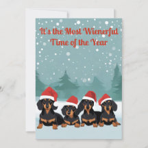 Carte de Noël Dachshund