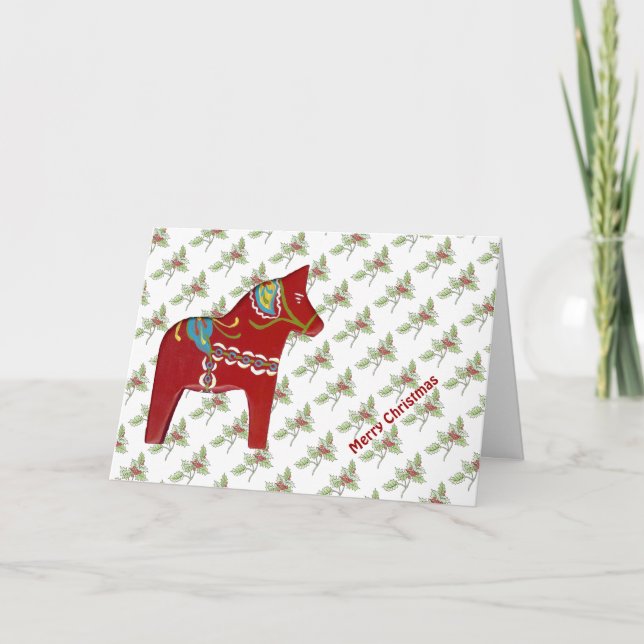 Carte de Noël Dala Horse (Devant)