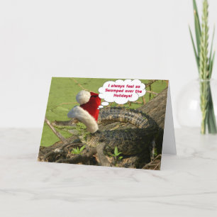 Carte de Noël d'alligator