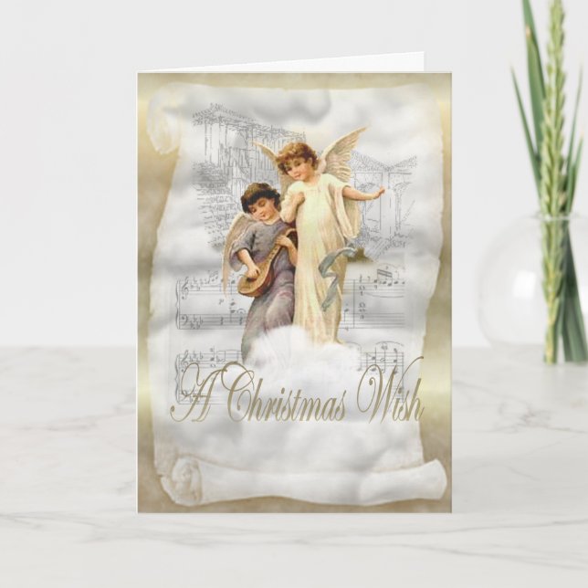 Carte de Noël d'ange (Devant)