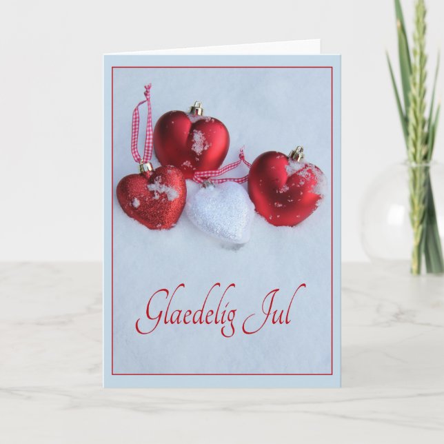 Carte de Noël danoise - Glæ delig jul (Devant)
