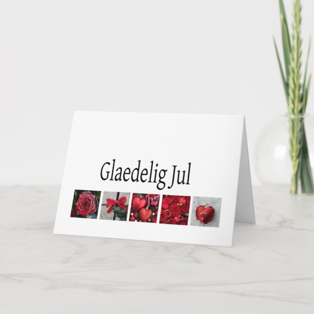 Carte de Noël danoise - Glæ delig jul (Devant)