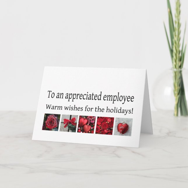 Carte de Noël d'appréciation des employés (Devant)