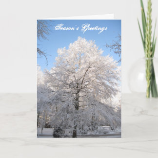 Carte de Noël d'arbre de neige