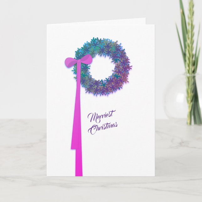Carte de Noël d'art de couronne (Devant)