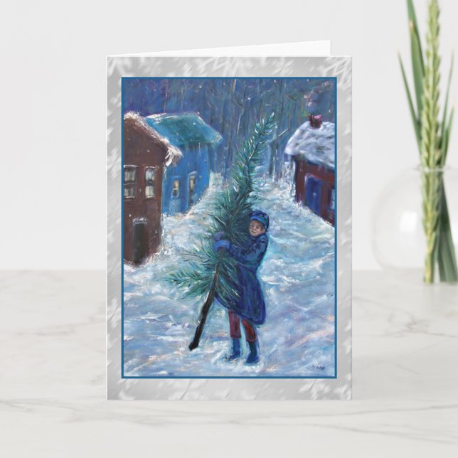 Carte de Noël d'art du conte de Dicken (Devant)