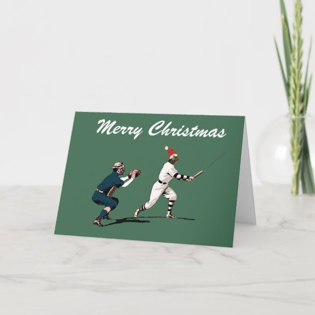 carte de noël de baseball (Devant)