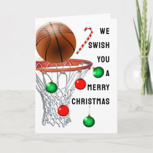 Carte de Noël de basketball