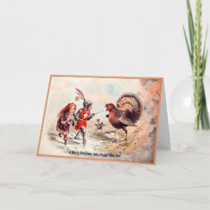 Carte de Noël de bataille de Turquie victorienne