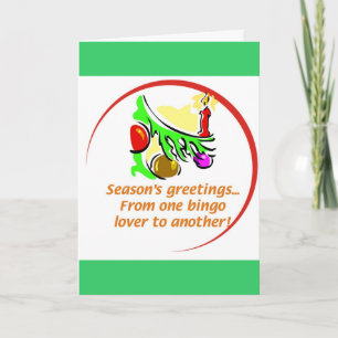 Carte de Noël de bingo-test