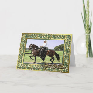 Carte de Noël de blanc de cheval de Paso Fino