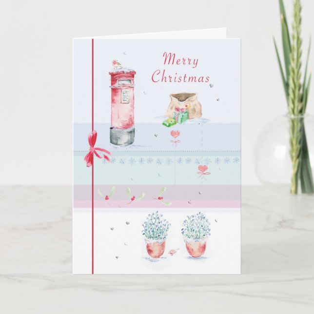 Carte de Noël de boîte de courrier (Devant)