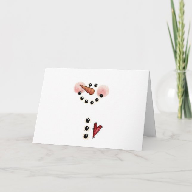 Carte de Noël de bonhomme de neige (Devant)