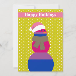 Carte de noël de bonhomme de neige bisexuel