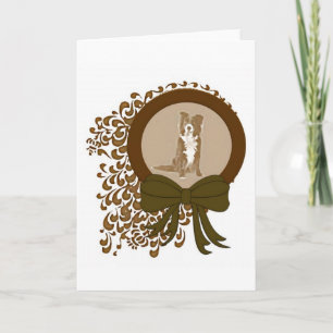 Carte de Noël de border collie