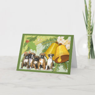 Carte de Noël de boxeur Bells