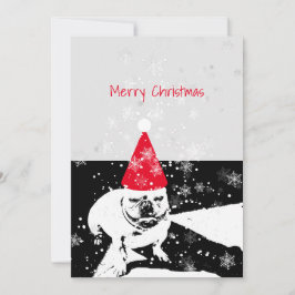 Carte de noël de bulldog