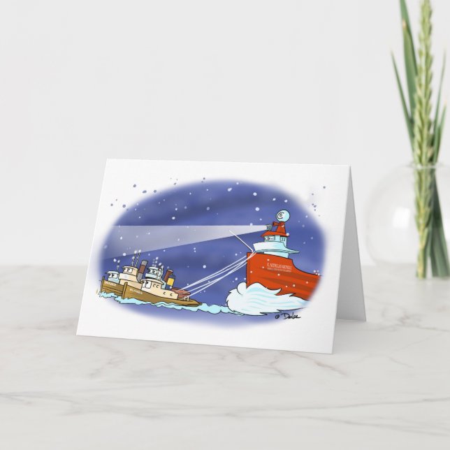 Carte de Noël de cargo de Kringle (Devant)