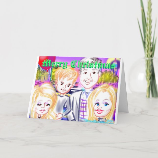 Carte de Noël de caricatures 12a (Devant)