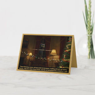 Carte de Noël de chat drôle à 3h du matin
