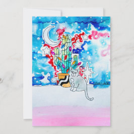 Carte de Noël de chat grincheux