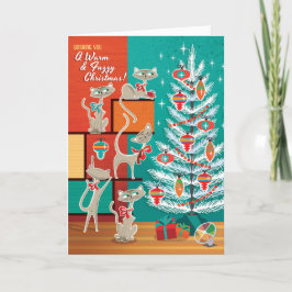 Carte de Noël de Chats Modernes