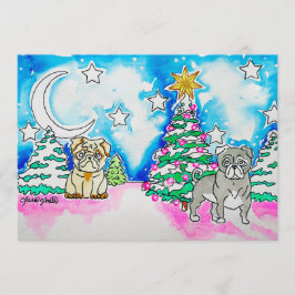 Carte de Noël de chien