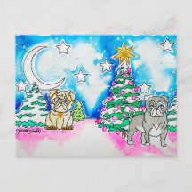 Carte de Noël de chien