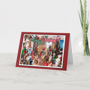 Carte de Noël de chien de boxe
