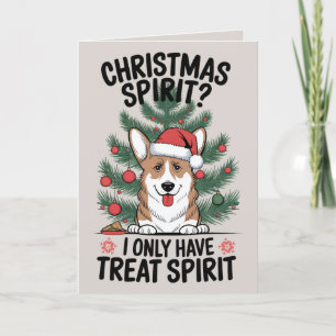 Carte de Noël de chien Funny Corgi gallois