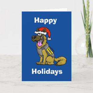 Carte de Noël de chien K-9 de la police