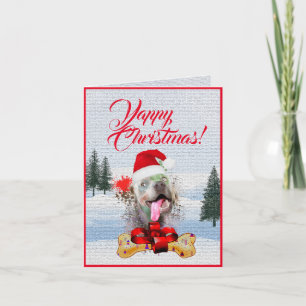 Carte de Noël de chien Weimaraner sur mesure