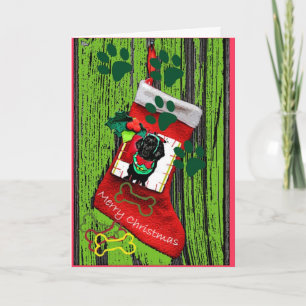 Carte de Noël de chiot de Terre-Neuve