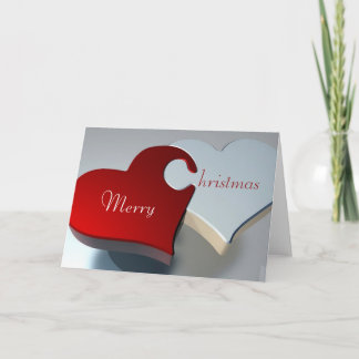 Carte de Noël de coeurs