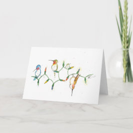 Carte de Noël de colibri