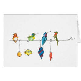 Carte de Noël de colibri