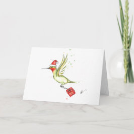 Carte de Noël de colibri