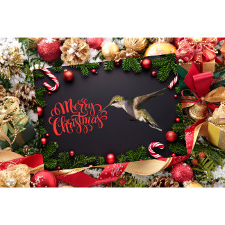 Carte de Noël de colibri