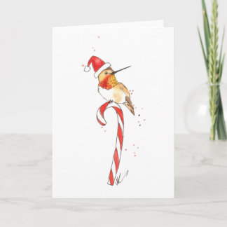 Carte de Noël de colibri