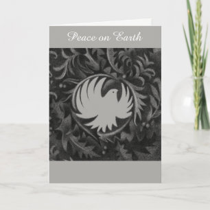 Carte de Noël de colombe de paix de Morris-style