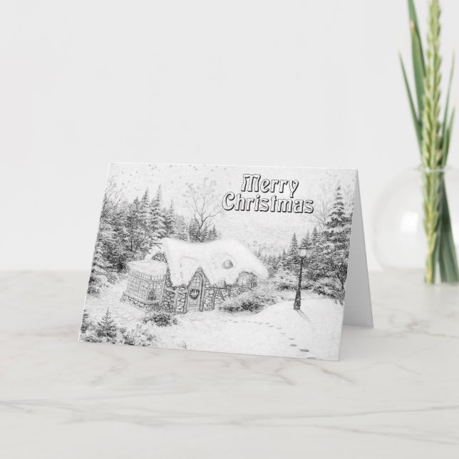 Carte de Noël de couleur adulte (Devant)