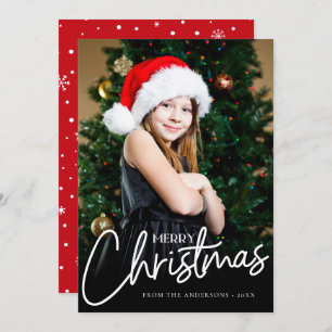 Carte de Noël de couleur modifiable minimaliste