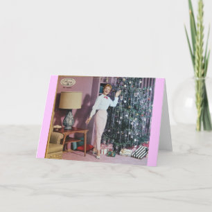 Carte de Noël de couverture de disque vinyle